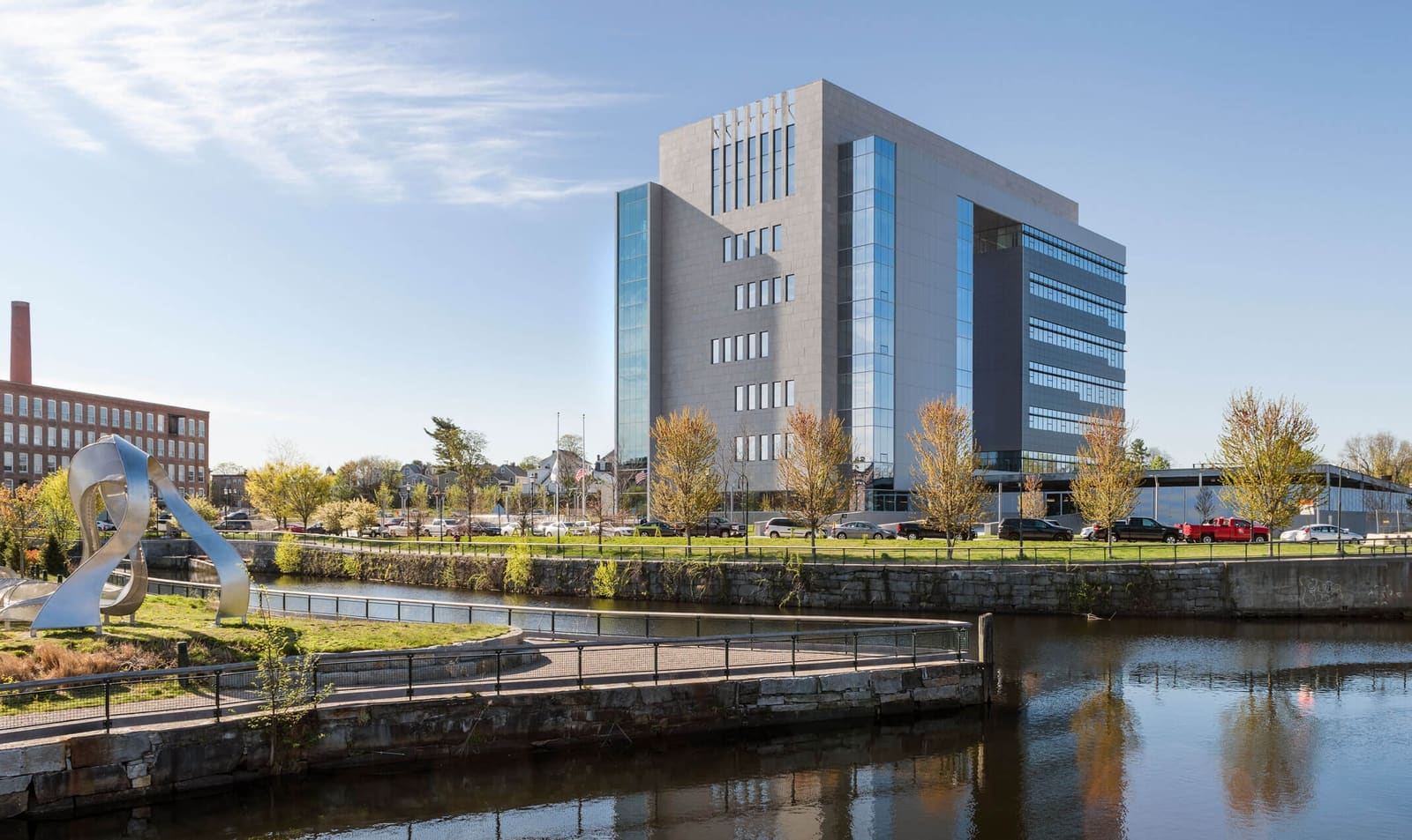 Lowell Justice Center ECO Cladding Vci.40 Natural Stone Rainscreen Cladding Elevation Photo Credit Anton Grassl