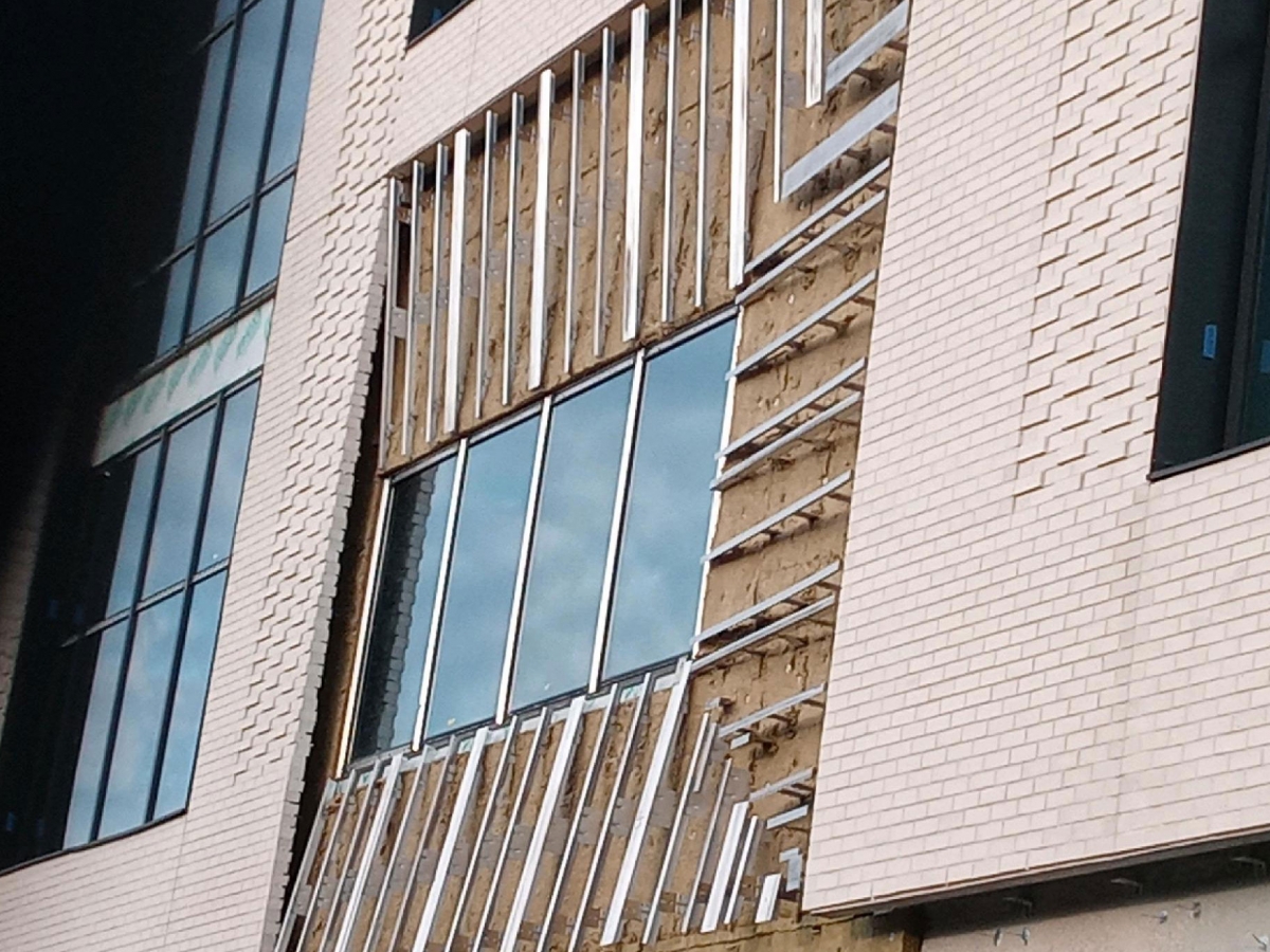 UT Houston Behavioral Science Center ECO Cladding Swisspearl Fiber Cement Feature