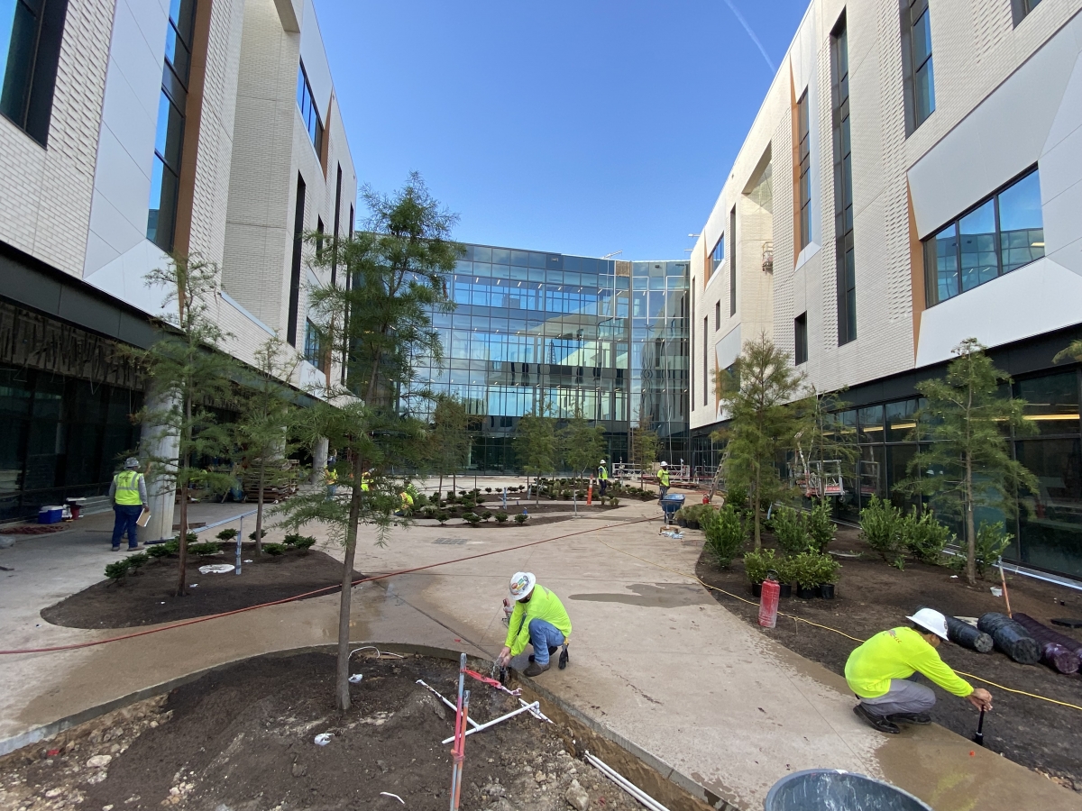 UT Houston Behavioral Science Center ECO Cladding Swisspearl Fiber Cement Feature