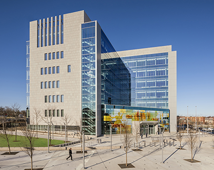 Lowell Justice Center ECO Cladding Vci.40 Natural Stone Rainscreen Cladding Elevation Photo Credit Anton Grassl