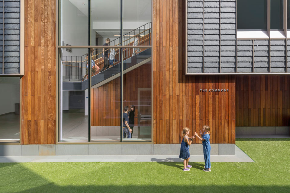 Roger Partners Trinity School Renovation ECO Cladding Slate IPE Wood Rainscreen Detail