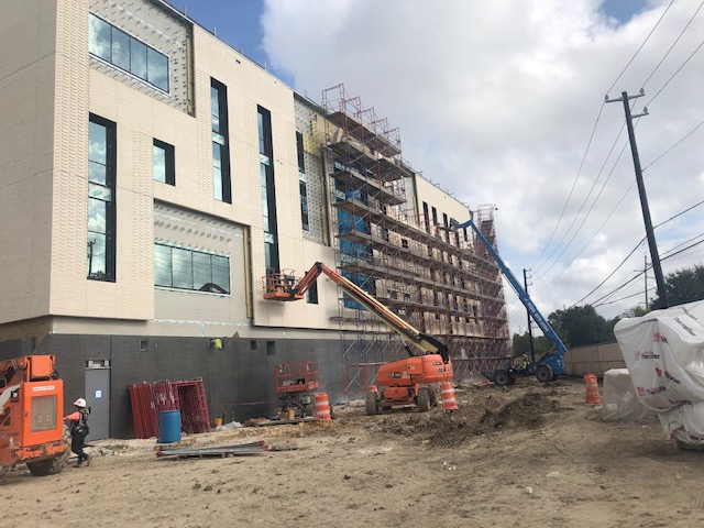 UT Houston Behavioral Science Center ECO Cladding Swisspearl Fiber Cement Feature