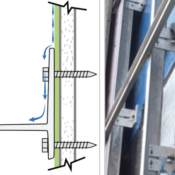 ECO Alpha Wall Brackets Prevent Air Bariier Breach Figure Detail