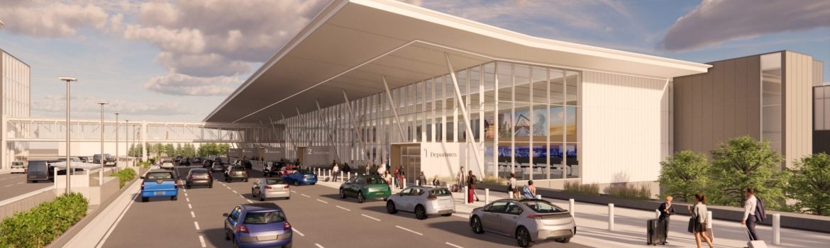 Des Moines Airport ECO Cladding Subframing System with Rainscreen TAKTL UHPC Panels