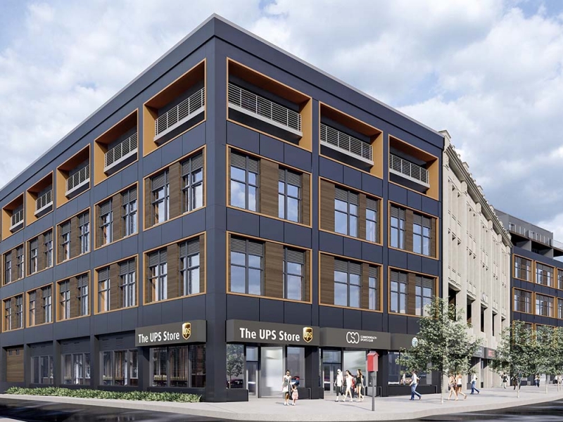 ECO Cladding Subframing Systems fort The Atrium in Allston, MA