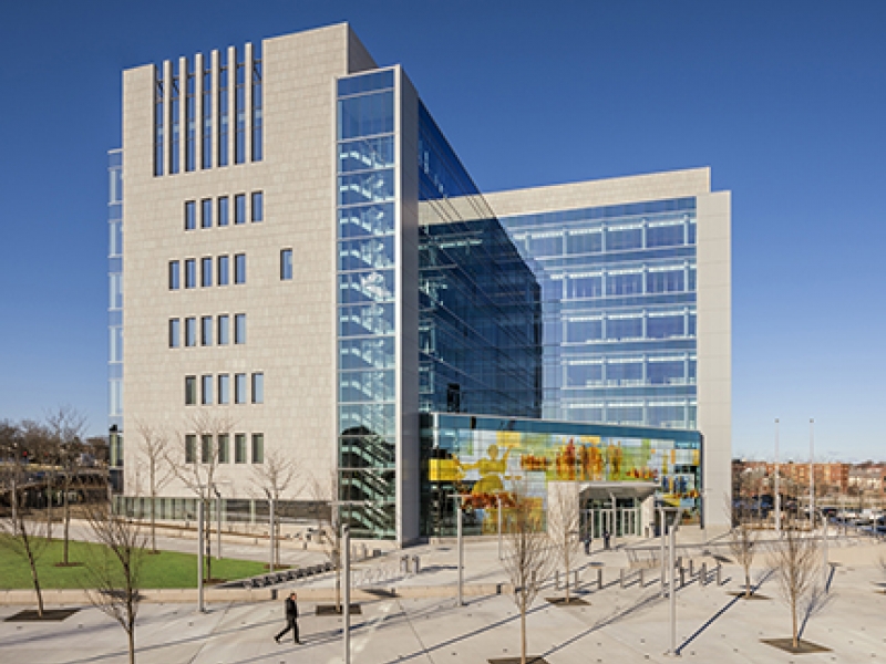 Lowell Justice Center ECO Cladding Vci.40 Natural Stone Rainscreen Cladding Elevation Photo Credit Anton Grassl