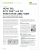 ECO Tech Note: How to: Site Testing of Perimeter Anchors